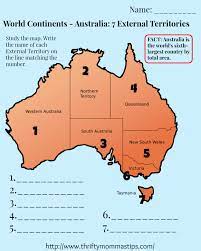 Lines are also available with the model. Australia Map Worksheet Printable Grade 3 To 5 Thrifty Mommas Tips