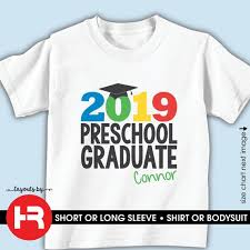 preschool graduation shirt or back to school shirt childrens class shirt for any year and grade primary colors pre k graduation shirt