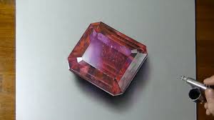 Hyperrealistic Speed Drawing Of A Ruby In 2020 Drawings Ruby Speed