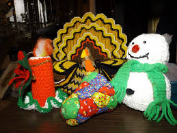Vintage Crochet Christmas Decor Mid Century Snowman Crochet Hand Crafted Crochet Candle Bell Handmade Gift For Her Assorted Changingtreasures