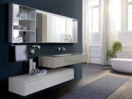 Single Wall Mounted Vanity Unit With Mirror Comp N05 Nyu Collection By Ideagroup Arredamento Bagno Mobile Bagno Design Bagno Piccolo