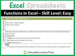 Microsoft Excel Spreadsheets Using Basic Functions Skill Level Easy Excel Spreadsheets Microsoft Excel Teaching Computers