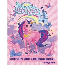 unicorn coloring and activity book for kids features unicorn mermaid and princess coloring pages alphabet word search i spy connect the dot pages mazes kids activity books activity books for kids