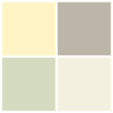 I Love This Color Scheme Top Left Benjamin Moore Moonlight Top Right Benjamin Moore Nor Yellow Paint Colors Indoor Paint Color Schemes Nursery Paint Colors