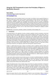 Abstract the purpose of the field experience case study was to be enlightened by and involved with an individual with a severe and profound disability. Using The Tact Framework To Learn The Principles Of Rigour In Qualitative Research By Academic Conferences And Publishing International Issuu