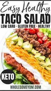 Ground beef recipes are the foundation for any balanced diet on a budget. Easy Healthy Taco Salad Recipe With Ground Beef Taco Salad Recipe Healthy Healthy Tacos Salad Diabetic Recipe With Ground Beef