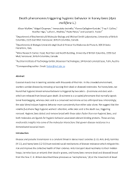 Pull out appliances and scrub everything down. Pdf Death Pheromones Triggering Hygienic Behavior In Honey Bees Apis Mellifera L