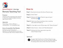 Osmo Projector Is A Free And Simple Tool For Projecting Class Lessons In Real Time Using The Digital Meeting App Of Your Choice In 2020 Digital Lessons Osmo Teaching