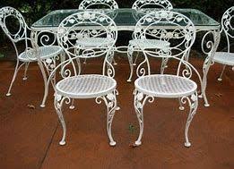 Image Result For 1940s Woodard Chantilly Rose Wrought Iron Patio Outdoor Table Wrought Iron Furniture Iron Furniture Wrought Iron Patio Furniture