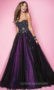 Gown Purple Black Sparkles Fashion By Samto11 Strapless Prom Dresses Prom Dresses Ball Gown Ball Dresses