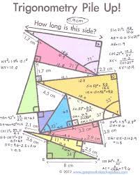The idea is that pupils have to start with the information they have in the bottom triangle and work their way up through the stack, finding missing side lengths to allow them to calculate the length of the hypotenuse of the top triangle. Cycle 4 Trigonometry Pile Up Short Cycle Flhs Knowledge Of Teaching Of Learning