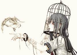 Japanese ghost stories also known in japan as yami shibai (闇芝居, yami shibai, lit.dark play) and theater of darkness is an ongoing japanese anime series. Anime Girl Bandage Bird Grey Hair Long Hair Red Eyes Wallpaper 4092x2893 841992 Wallpaperup