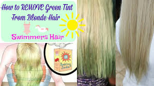 How To Get Rid Of Swimmers Hair All Natural At Home Recipe Swimmers Green Hair Removal Youtube