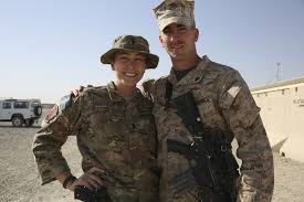 Air Force Sister Lt Underwood And Marine Corps Brother Cpl T David Have A Brief Reunion In Afghanistan To See Marine Wife American Heroes Brothers In Arms