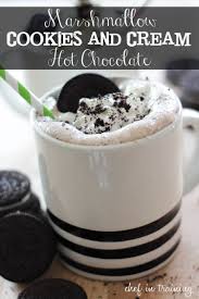 Marshmallow Cookies And Cream Hot Cocoa Chef In Training Oreo Recipes Food Oreo Dessert