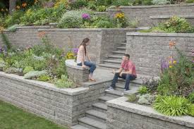 Versa Lok Offers Six Attractive Segmental Retaining Wall Systems Equally Suited For Residential Applications Standar Sloped Garden Retaining Wall Wall Systems