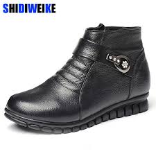 Winter Women Shoes Woman Genuine Leather Wedges Ankle Boots Female Zip Snow Boots Women Boots Plus Size 36 41 N252 Leather Boots For Women Sporto