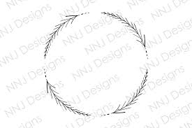 Arrow circle stock vectors, clipart and illustrations. Circle Wreath Svg Cute Round Frame Graphic By Nnj Designs Creative Fabrica