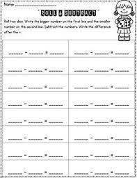 Roll And Subtract Subtraction Activities Subtraction Facts Fluency Subtraction