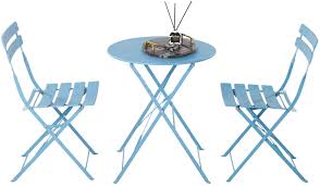 Shop with afterpay on eligible items. Amazon Com Grand Patio 3pc Metal Folding Bistro Set 2 Chairs And 1 Table Weather Resistant Outdoor Indoor Conversation Set For Patio Yard Garden Blue Garden Outdoor