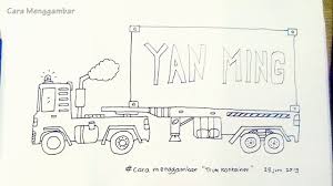Maybe you would like to learn more about one of these? Keren Cara Menggambar Truk Kontainer Truk Gandeng Youtube