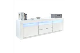 So you can relax and enjoy your tv, even when it isn't on. 200cm Modern Wooden Tv Unit Side Cabinet Rgb Led High Gloss Front White Matt Blatt