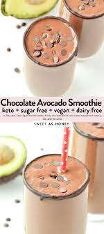 Keto Chocolate Avocado Smoothie An Healthy Keto Avocado Smoothie Dairy Free Using Almond Milk Chocolate Avocado Smoothie Avocado Smoothie Dairy Free Smoothies