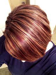Instead, this fun orange hue adds warmth and tons of dimension to your look. Hair Color Merlot Base With Blonde Highlights Merlot Hair Color Red Hair With Blonde Highlights Hair Styles