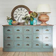 Recycled Wood Workshop Multi Drawer Counter Chest In Grey W 165cm Mobilier De Salon Meuble De Metier Relooking De Mobilier