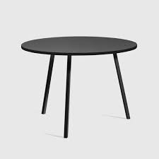 I started with round, braided jute placemats from hobby lobby. The Round Loop Dining Table Hay Loop Round Table O 105 Cm Height 74 Cm Black Linoleum Black Ash Edge