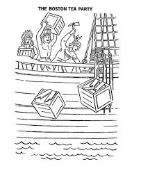 Boston Tea Party Coloring Pages Coloringpageskid Com Boston Tea Party Activity Santa Coloring Pages History
