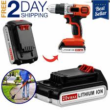 Black And Decker 20v Lithium Battery 2 0 Ah 20 Volt Replacement 20v Max 2 0ah Lithium Ion For Battery Black And Decker New Branded Bandsaw Black Decker Repair Cordless Tools