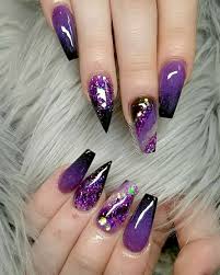 Black And Purple Ombre Nails The Beautiful Ombre Combination Of Purple And Black I Fell In Love Team757nails Linework Purple Ombre Nails Black Ombre Nails Black And Purple Nails