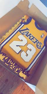 Basket ball la lakers themed birthday cake 07917815712 www.fancycakesbyl. Official James Lakers Jersey Cake Book Natta S Sweet Treats Facebook