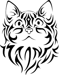 Pretty Tribal Cat Face Silhouette Vector Free Vector Cdr Download 3axis Co Cat head silhouette images stock photos vectors shutterstock. pretty tribal cat face silhouette