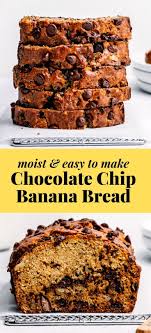 Chocolate Chip Banana Bread In 2020 Chocolate Chip Banana Bread Banana Chocolate Chip Chocolate Chip Banana Bread Recipe