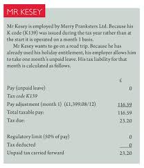 Unpaid leave / leave without pay. Special K Taxation