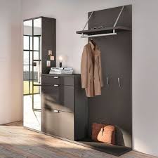 Meuble D Entree Contemporain Mural En Noyer Avec Miroir Tameta Hulsta Meuble Entree Entree Contemporaine Entree