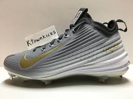 Black And Gold Baseball Cleats Youth Nike Lunar Vapor Trout Metal Baseball Cleats Grey Gold 654853 071 Men S Size 9 Metal Baseball Cleats Baseball Cleats Nike Lunar