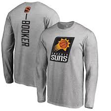 Phoenix suns shirts and tees are stocked at fanatics. Men S Fanatics Branded Devin Booker Gray Phoenix Suns Backer Big Tall Long Sleeve T Shirt