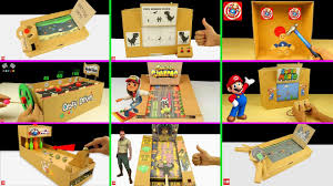 10 Amazing Cardboard Games Compilation Youtube