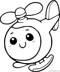 In the sky coloring book. Halle Copter Flying In The Sky Coloring Page Coloringall