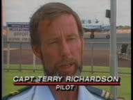 Pilot Captain Terry Richardson, says teamwork is always emphasized on...  Stock Footage Video