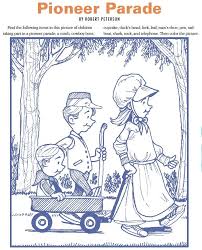 Lds Games Find And Color Pioneer Parade Trek Ideas Lds Kids Coloring Books
