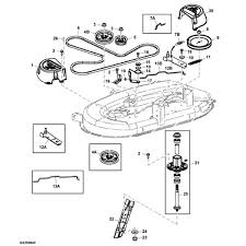 Its reduced belt rollover in pulleys helps ensure a longer belt the only deck size that was manufactured for the john deere 100 lawn tractor was a 42 mower deck. John Deere 42 D100 Series Deck Parts Diagram