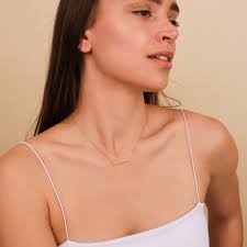 14k Gold Name Tag Necklace, Personalized Gold Necklace, Diamond Name  Necklace, Gold Bar Necklace, Name Plate, Engraved Gold Necklace, Blanca