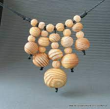 Kulovy Blesk Dreveny Privesek Wooden Necklace Unique Jewelry Necklace