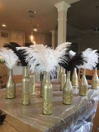 Guests love dressing up for the look of the period; Art Deco Gatsby Party Roaring 20 S Centerpieces Diy Gatsby Party Decorations Roaring 20s Centerpieces 20s Party Decorations