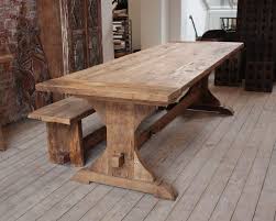Durably constructed, solid, unfinished wood benches for dining tables, entry ways, covered porches, vanities or desks. Large Reclaimed Oak Monastery Dining Table Mobius Living Rustic Farmhouse Table Reclaimed Wood Dining Table Kitchen Table Oak