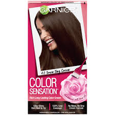 Relax and stay calm with ebay.com. Garnier Sensation Hair Color Cream 4 0 Snow Day Cocoa Dark Brown 1 Kit Walmart Com Walmart Com